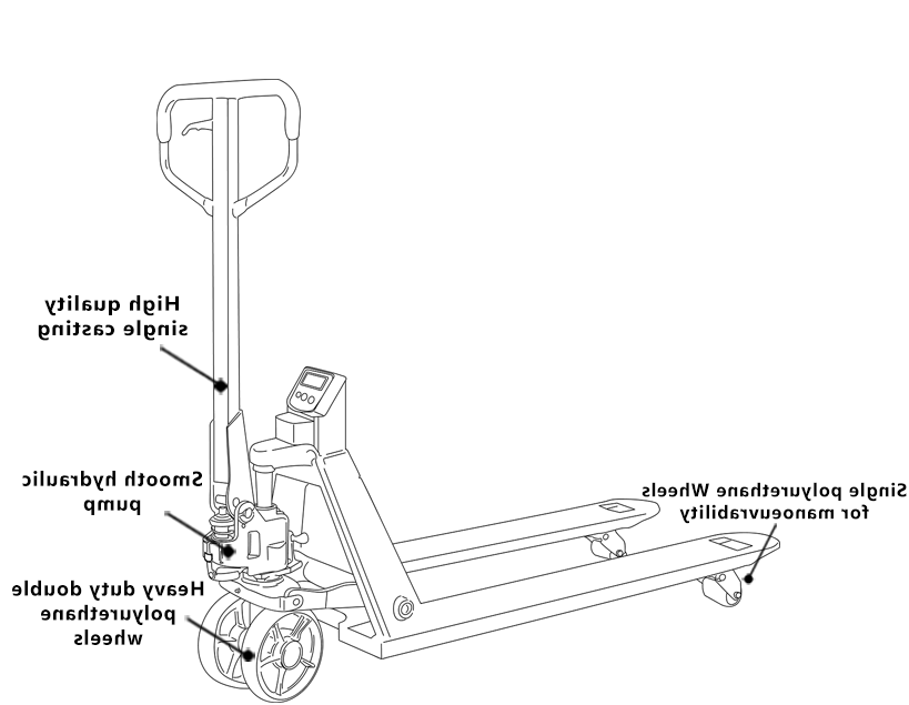 2000KG Pallet Jack / Pallet Truck with Scale 692mm wide